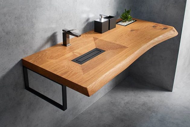 Wood Sink For A Natural Touch Inspiring You To Create